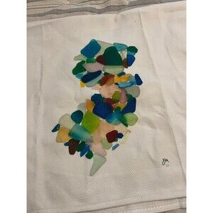 New Jersey State Seaglass Dish/Tea Towel